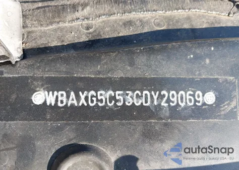 2012 BMW 528I z USA, uszkodzony, nr VIN WBAXG5C53CDY29069